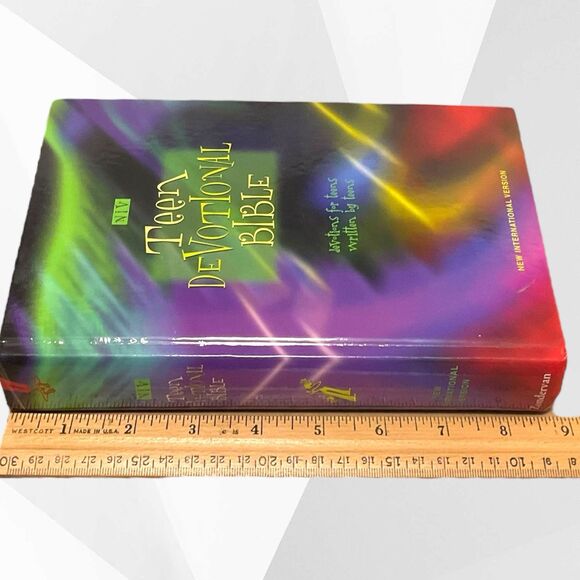 Vintage 1999 NIV Teen Devotional Bible Hardcover Zondervan Devotions by Teens - Picture 13 of 16